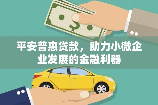 房山平安普惠贷款，助力小微企业发展的金融利器