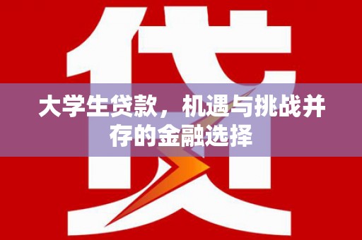 房山大学生贷款，机遇与挑战并存的金融选择